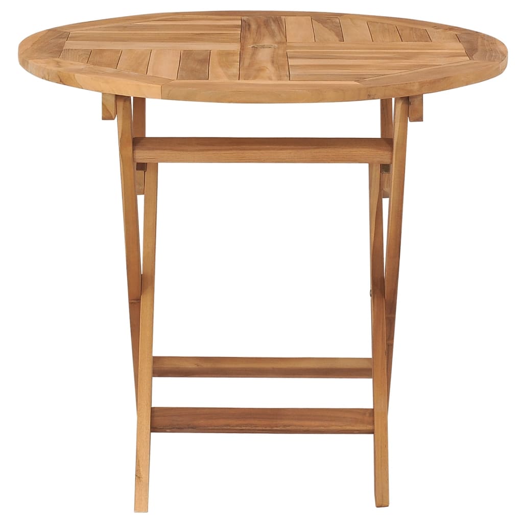 Klappbarer Gartentisch 85x76 cm Teak Massivholz